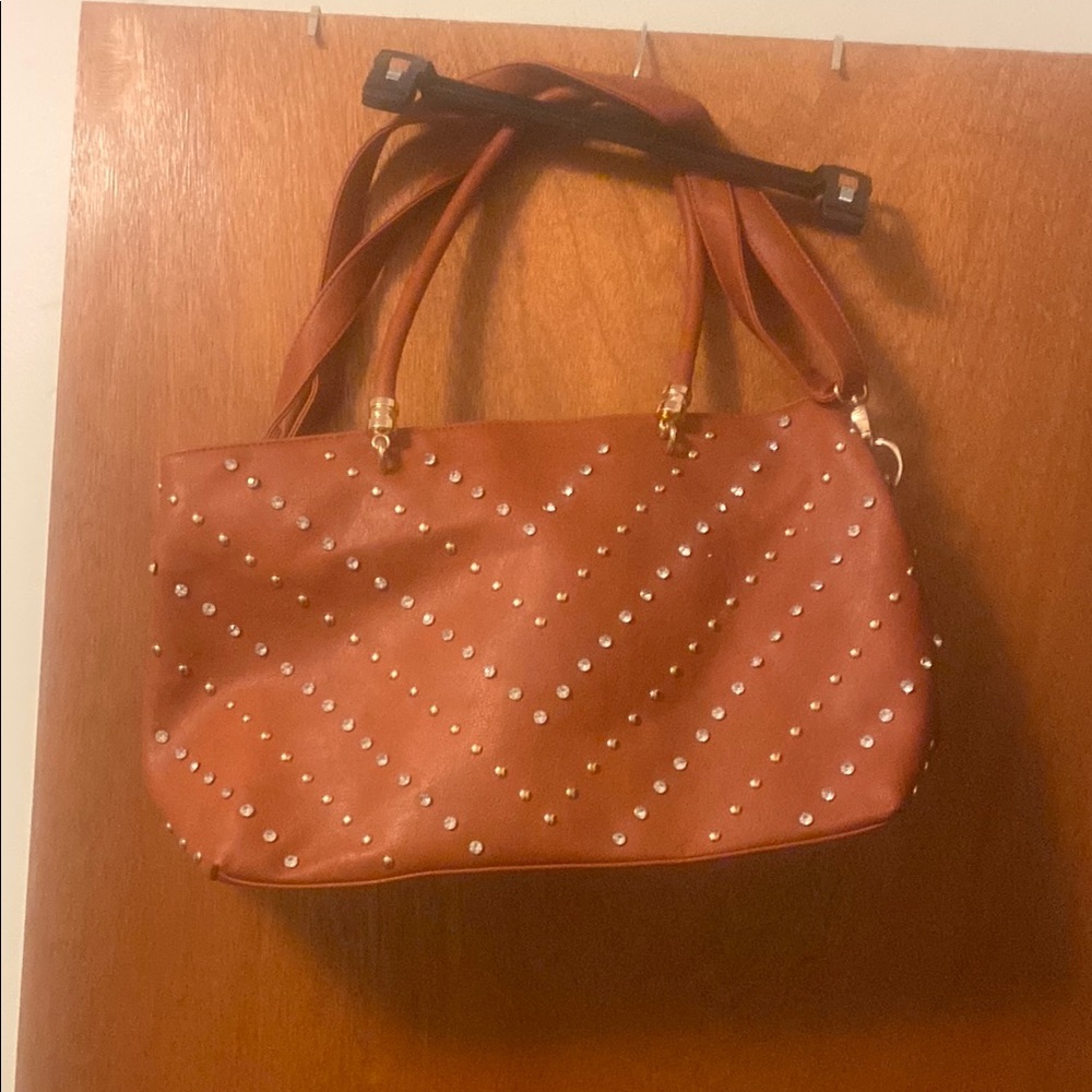 Studded Brown Handbag